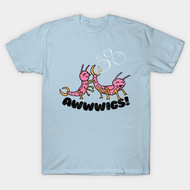 Awwwigs T-Shirt by Hillary White Rabbit